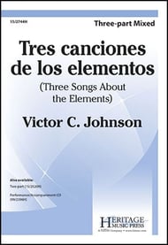 Tres Canciones de Los Elementos Three-Part Mixed choral sheet music cover Thumbnail